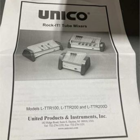 New UNICO L-TTR100 Model Rock-IT Jr. Tube Rocker with Pause Button 8 Tubes/Vials - Picture 4 of 4
